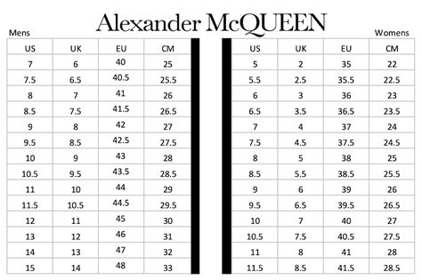 alexander mcqueen size chart shoes|alexander mcqueen shoes fit to size.